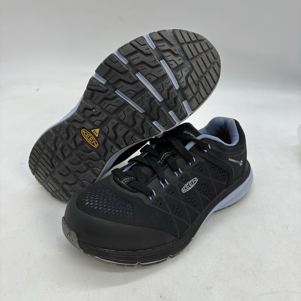 KEEN Steel Toe Work Shoes Womens 7.5 Utility Black Workwear ASTM FIC EH F2413-18